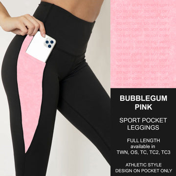 B216 - Preorder Bubblegum Pink Sport Pocket Leggings (Closes 3/09. ETA: late May)