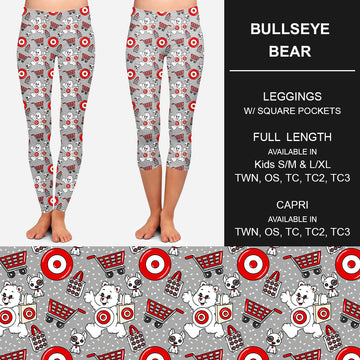 RTS - Bullseye Bear Leggings w/ Pockets