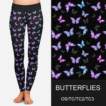 RTS - Butterflies Leggings w/ Pockets