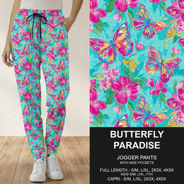 B298 - Preorder Butterfly Paradise Joggers (Closes 7.05. ETA: early Sept.)