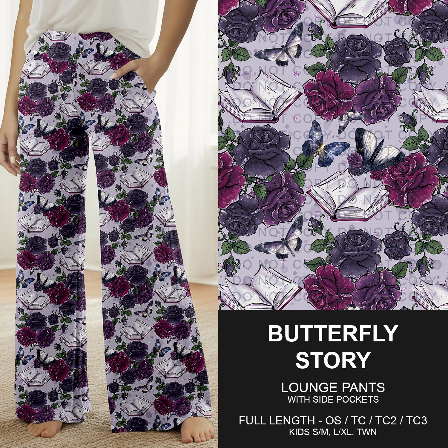 B262 - Preorder Butterfly Story Lounge Pants (Closes 11/23. ETA late Jan.)