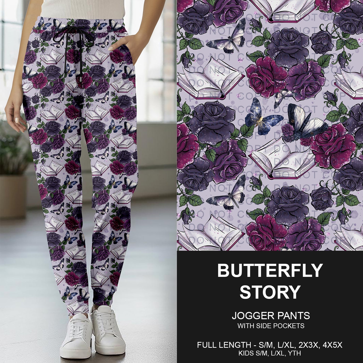 B262 - Preorder Butterfly Story Joggers (Closes 11/23. ETA late Jan.)