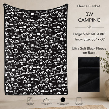 B304 - Pre-Order BW Camping Fleece Blanket (Closes 7/31. ETA: early Oct)