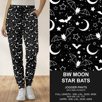 B305 - Preorder BW Moon Star Bats Joggers (Closes 8/02. ETA: early Oct.)
