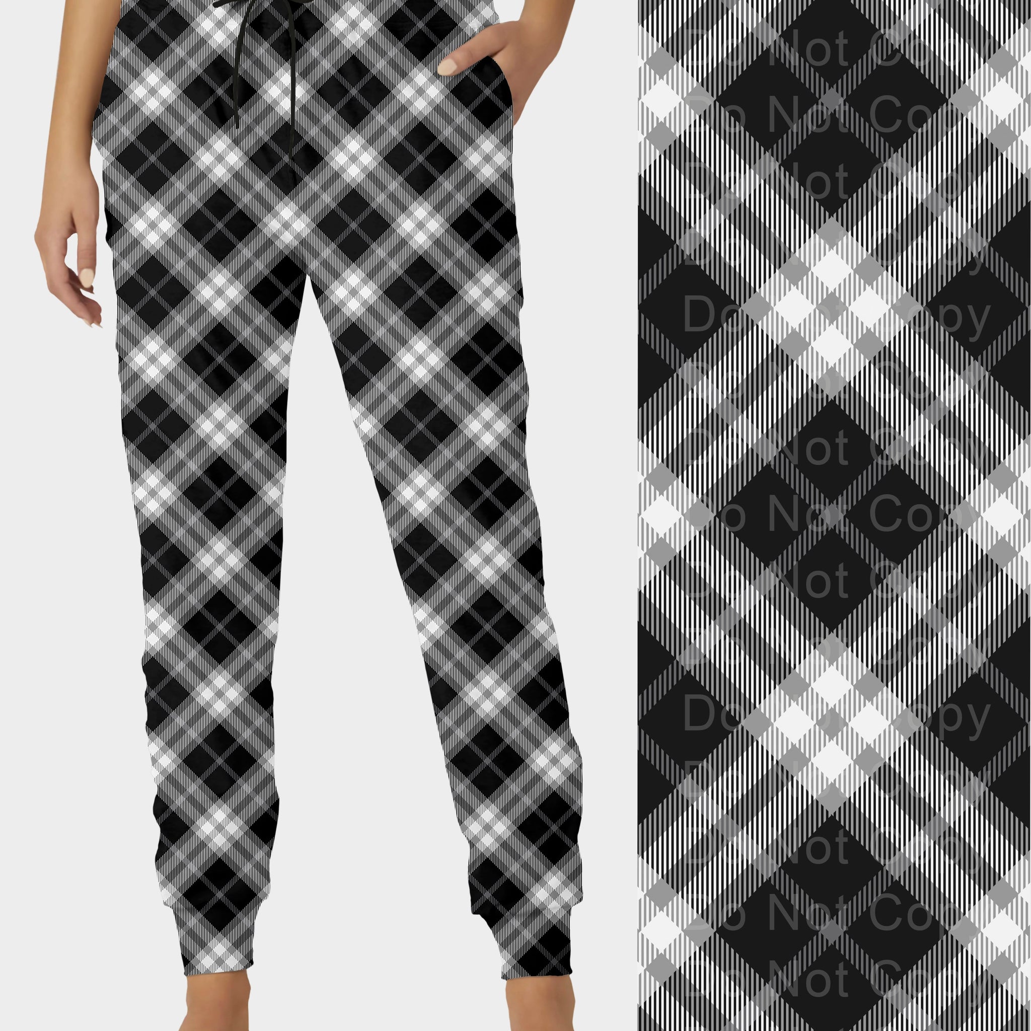 RTS - BW Plaid Joggers