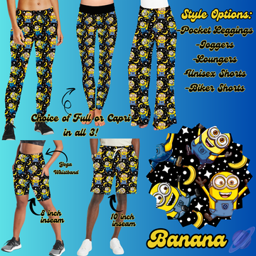 BANANA - LEGGING/JOGGER/LOUNGER/SHORTS - BATCH 100 PREORDER CLOSING 1/20