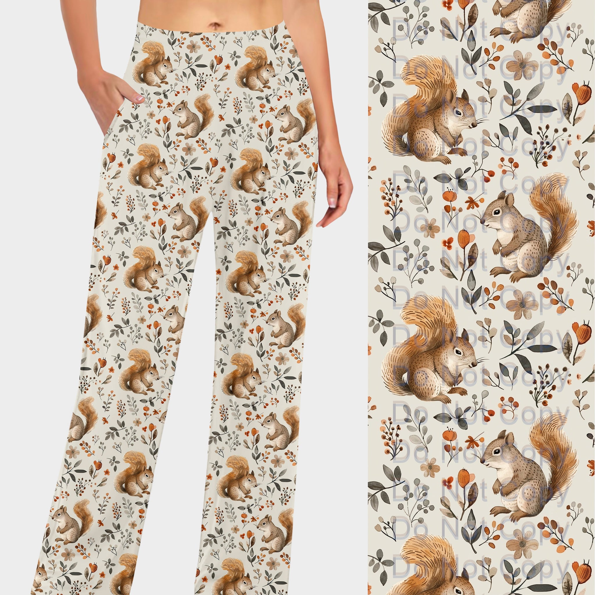 RTS - Beige Squirrel Lounge Pants