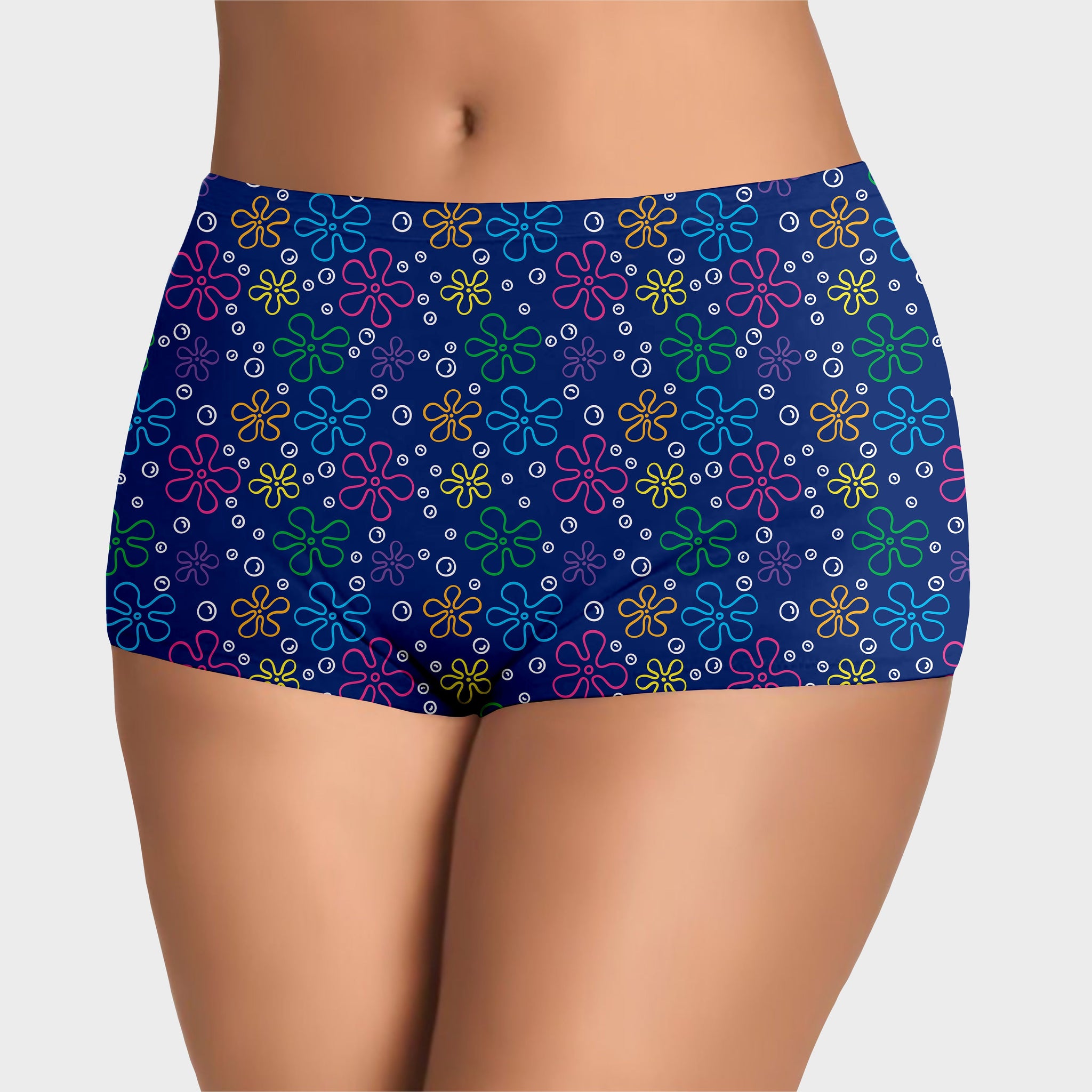 RTS - Bikini Flowers Boyshorts