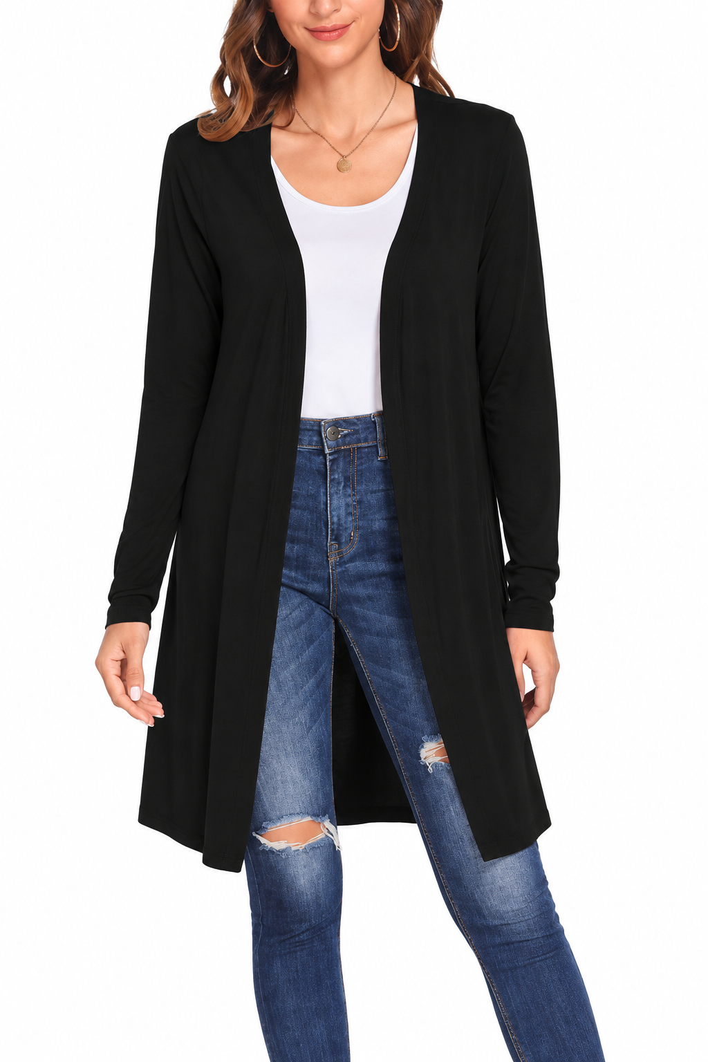 Sweater Cardigan w/ Pockets - knee length
