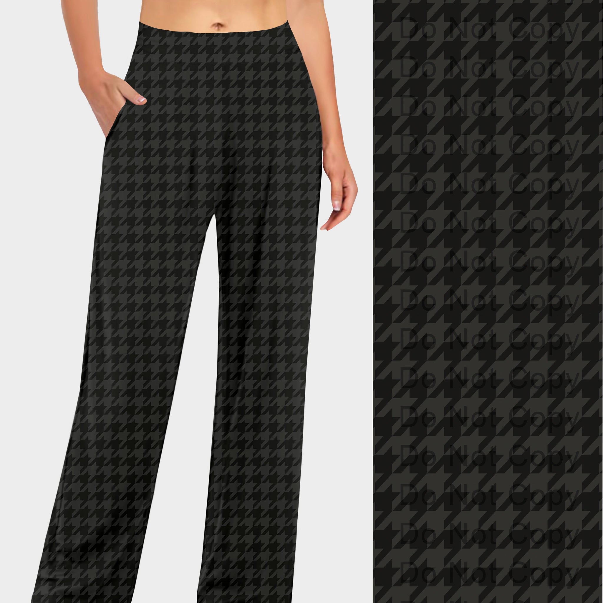 RTS - Black Houndstooth Lounge Pants