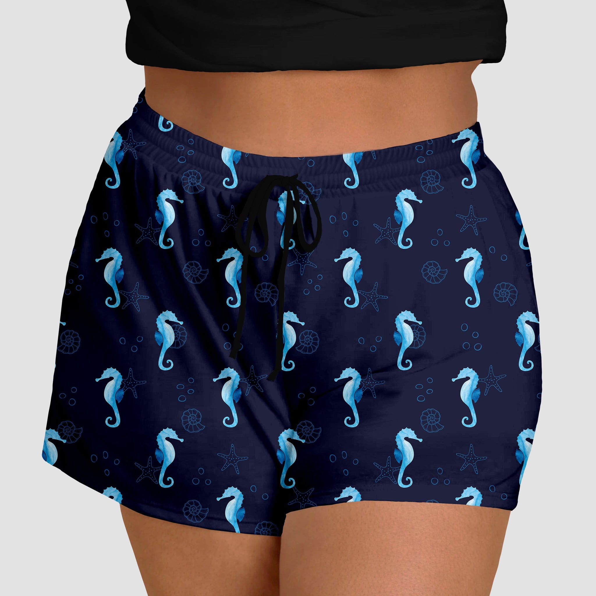 RTS - Blue Seahorse Jogger Shorts