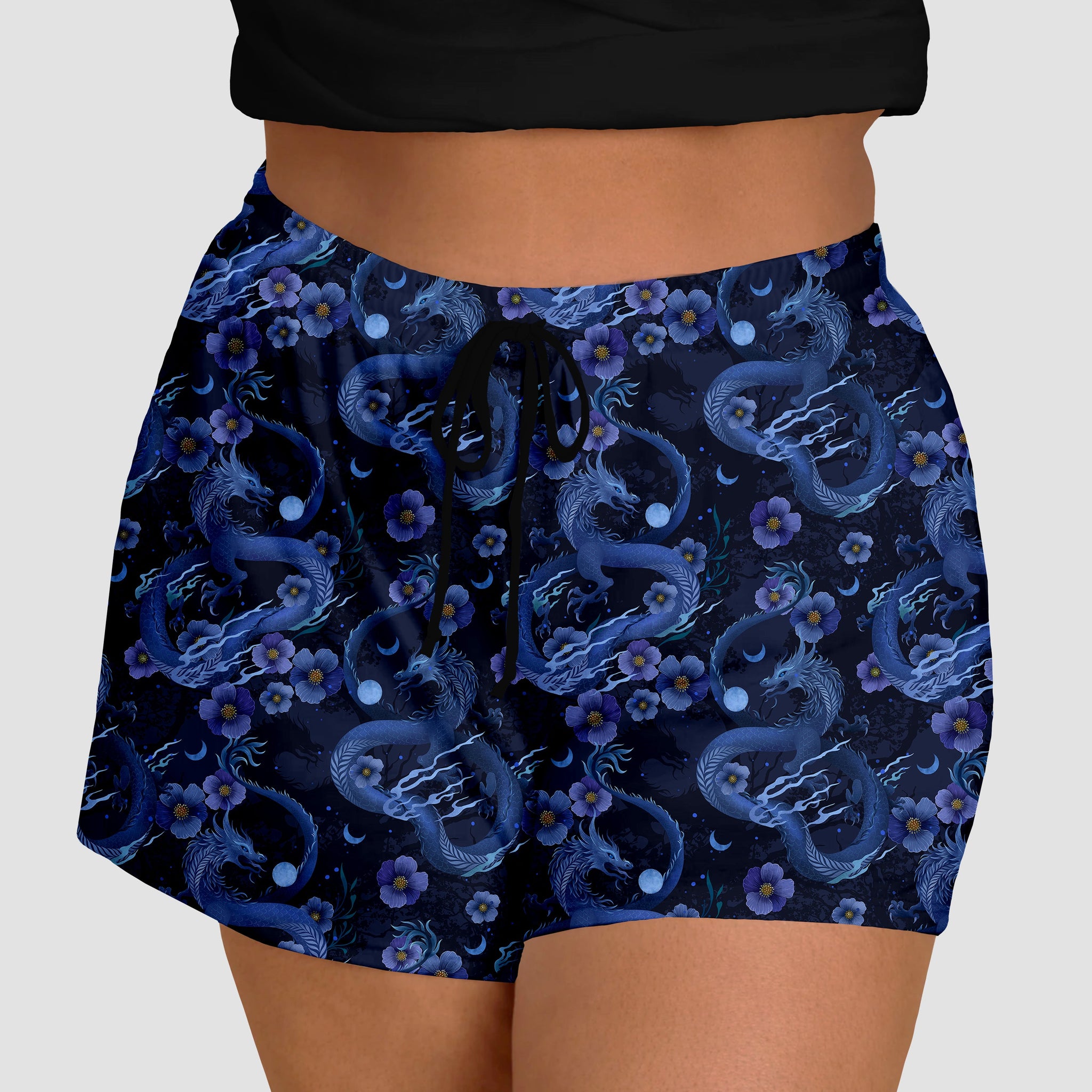 RTS - Blue Mystic Dragon Jogger Shorts