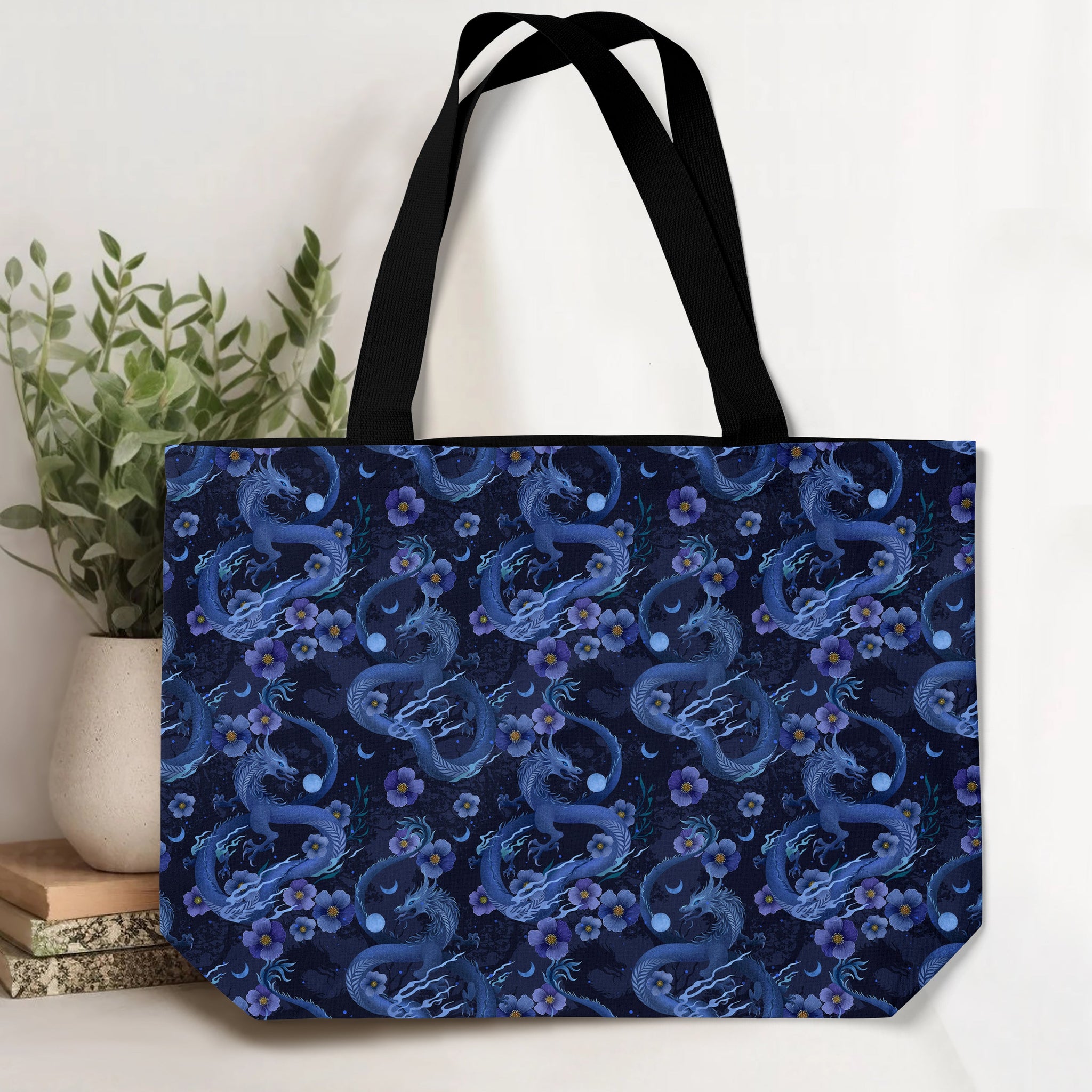 RTS - Blue Mystic Dragon Tote Bag