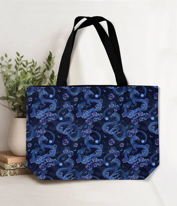 RTS - Blue Mystic Dragon Tote Bag