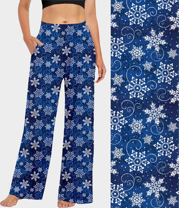 RTS - Blue Snowflake Swirl Lounge Pants