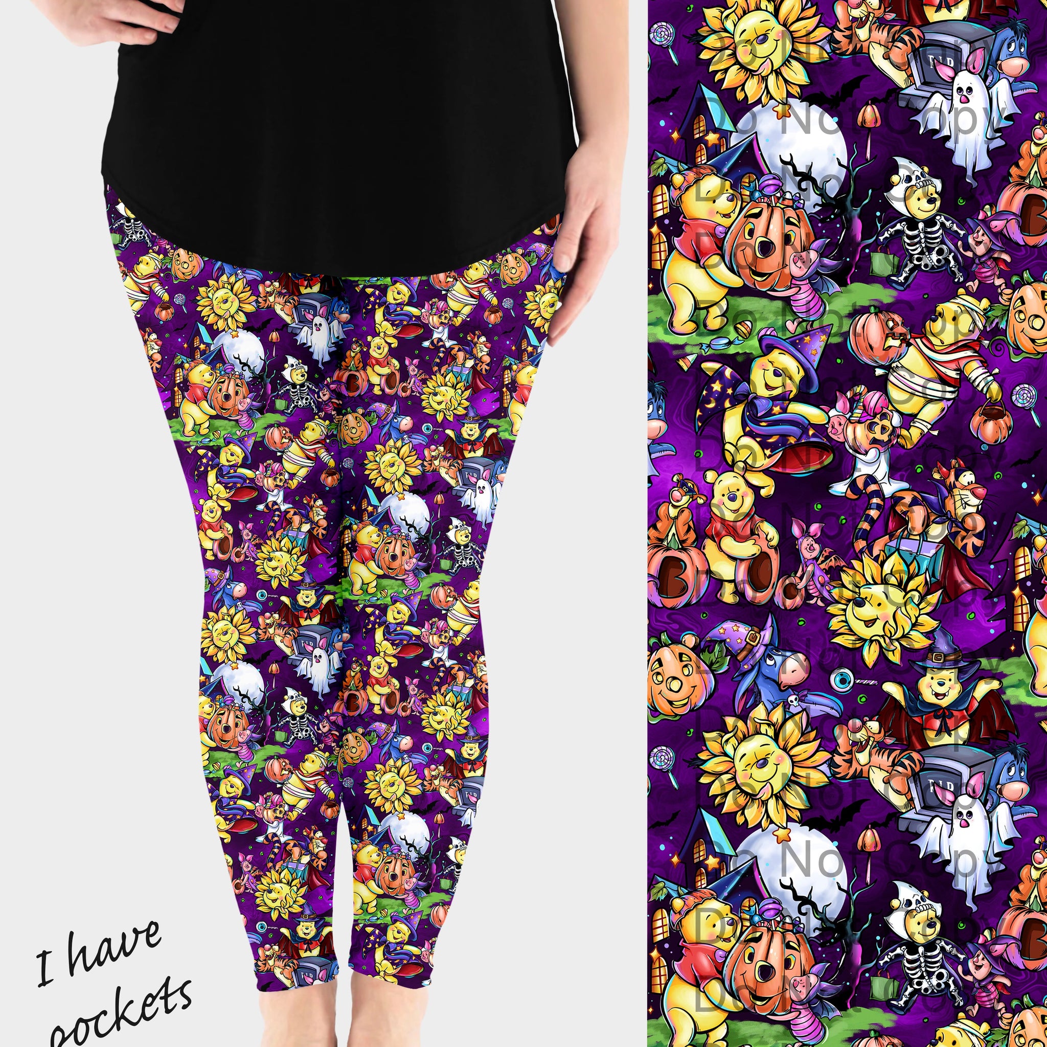 RTS - Boo Bear Leggings w/ Pockets