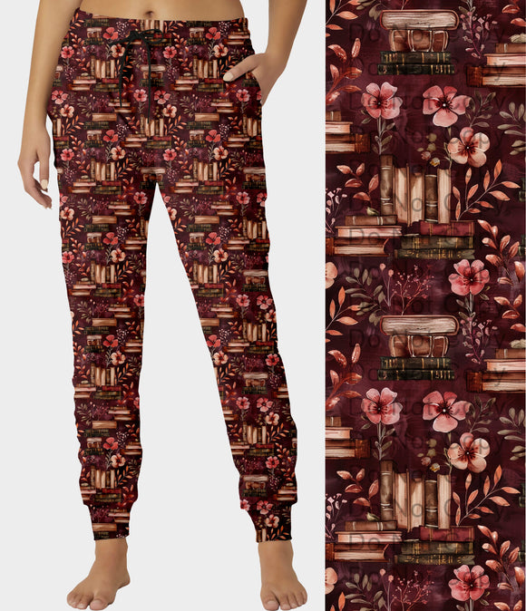 RTS - Burgundy Books Joggers