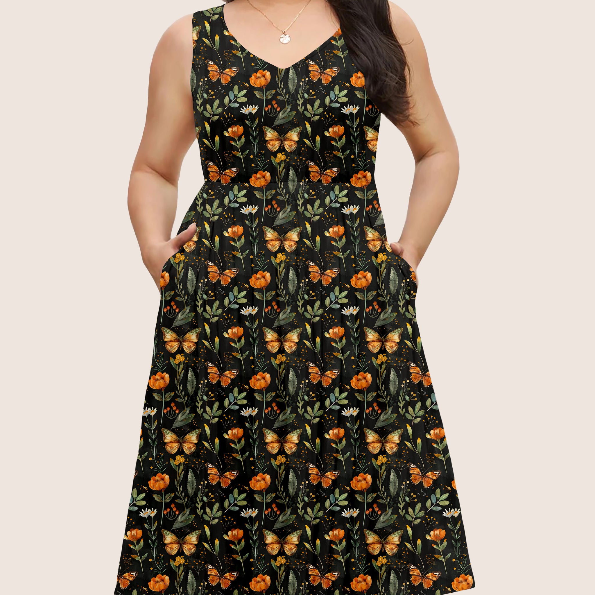 RTS - Butterflies at Dusk Pocket Dress