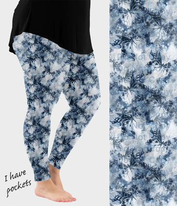 RTS - Butterfly Tie Dye Leggings with Pockets