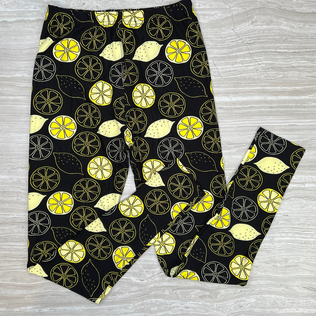 Lemon Lemonade Print Soft Leggings