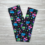 Summer Time Treats - Ice Cream Truck Print Soft Capri Leggings - Adult & Kids