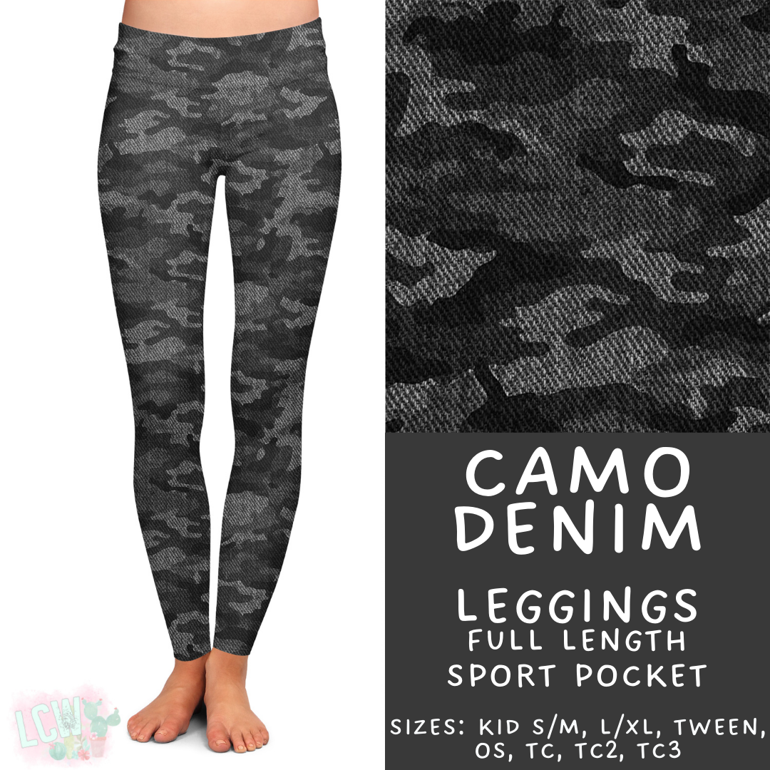 Batch #471 - November Request Run - Closes 1/2 - ETA late Feb - Camo Denim Full Length Leggings