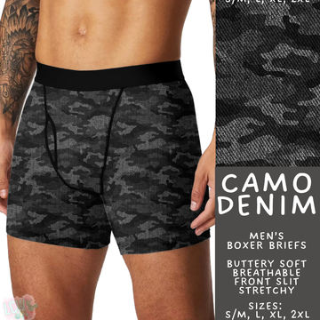 Batch #473 - Comfortable Underwear 5 - Closes 1/9 - ETA early March - Camo Denim Men's Boxer Briefs