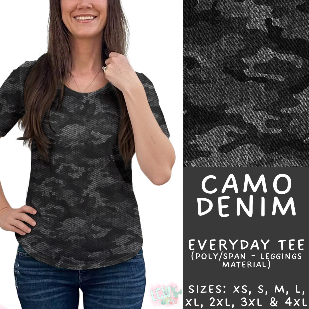 Batch #471 - November Request Run - Closes 1/2 - ETA late Feb - Camo Denim Everyday Tee