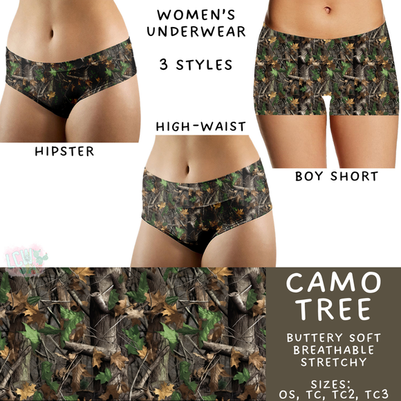 Ready to Ship - Camo Tree Women's Underwear - High Waist - TC3