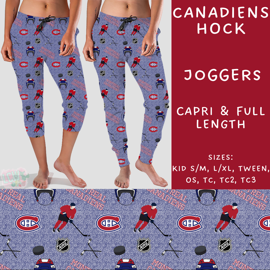 Batch #243 - Hockey - Closes 11/25 - ETA mid Jan - Canadiens Hock Full and Capri Length Joggers