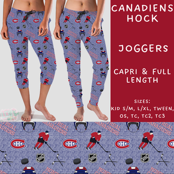 Batch #243 - Hockey - Closes 11/25 - ETA mid Jan - Canadiens Hock Full and Capri Length Joggers