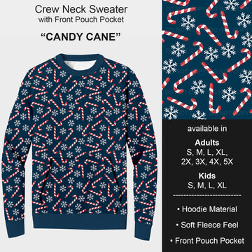 B185 - Preorder Candy Cane Sweater w/ Front Pocket (Closes 10/01. ETA early Dec.)