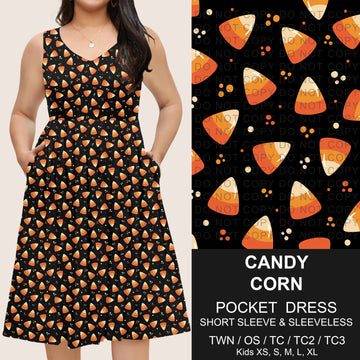 B302 - Preorder Candy Corn Pocket Dress (Closes 7/24. ETA: early Oct)