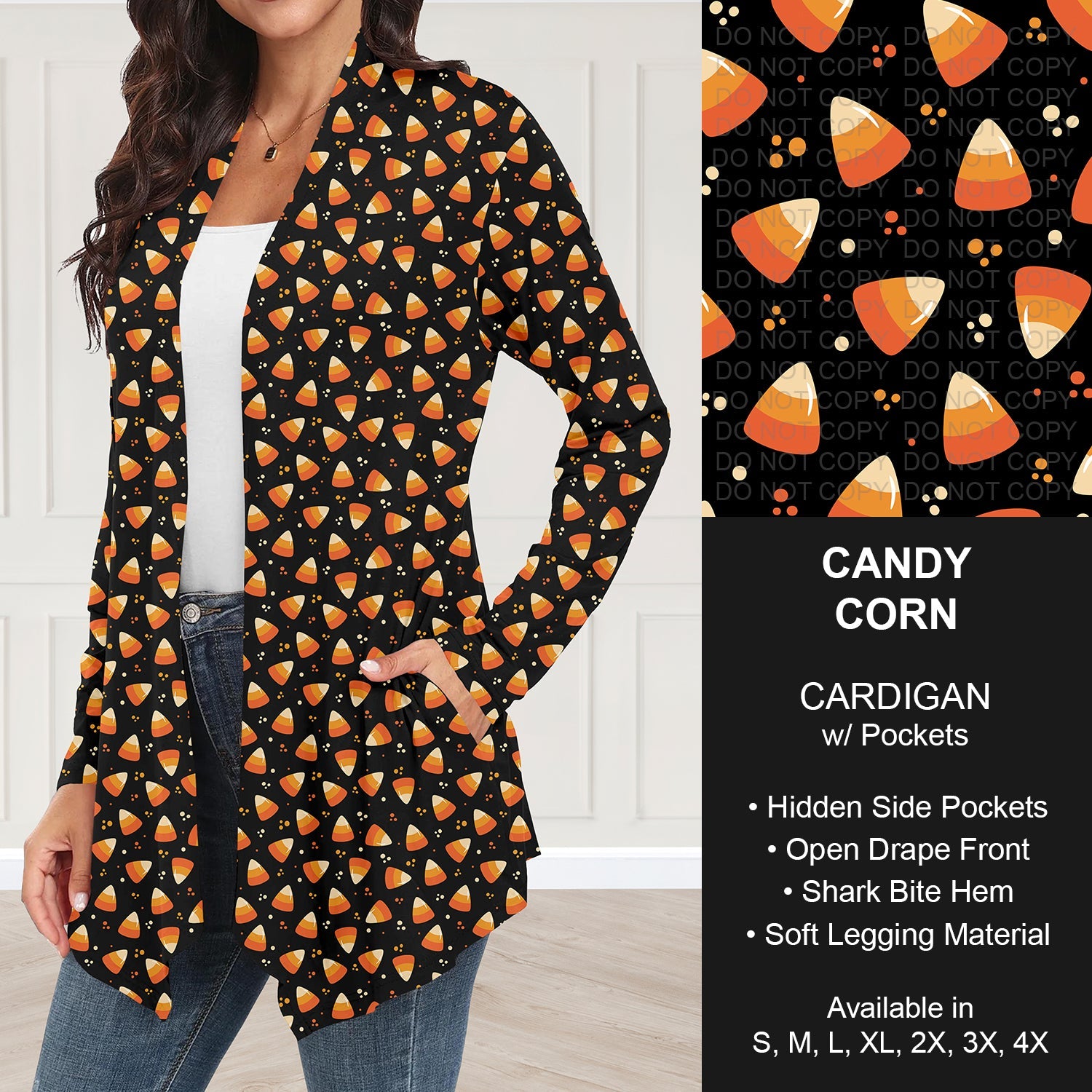 B295 - Preorder Candy Corn Cardigan w/ Pockets (Closes 6/14. ETA: late Aug.)