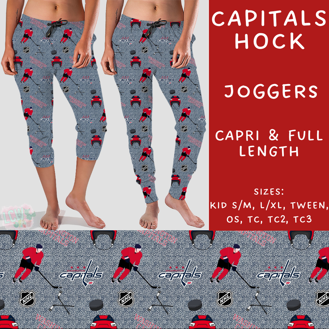 Batch #243 - Hockey - Closes 11/25 - ETA mid Jan - Capitals Hock Full and Capri Length Joggers