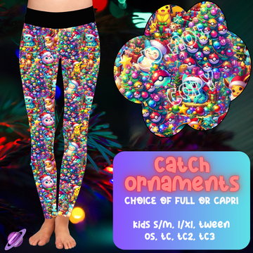 CATCH ORNAMENT - CHRISTMAS RUN - LEGGING/CAPRI PREORDER CLOSING 9/29