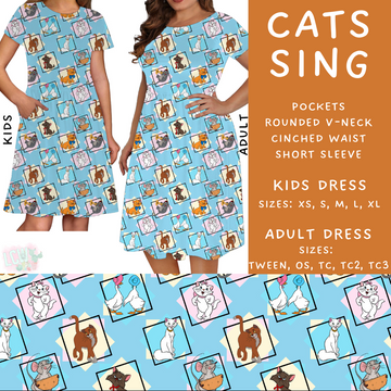 Batch #273 - Magical Faves 10 - Closes 1/20 - ETA late March - Cats Sing Adult & Kids Dresses