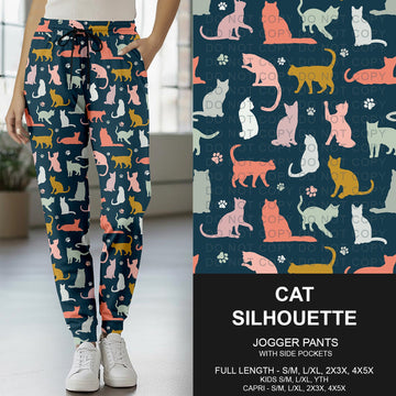 B271 - Preorder Cat Silhouette Joggers (Closes 1/25. ETA: early April)