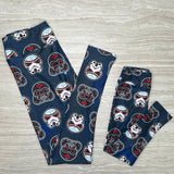 Galactic Sugar Skull Leggings - Dark Side-Inspired Soft Stretch Comfort