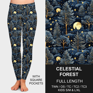 B204 - Preorder Celestial Forest Leggings w/ Pockets (Closes 1/05. ETA late March)