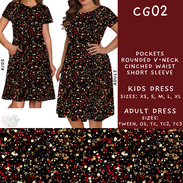 Batch #227 - Christmas Glitter - Closes 10/30 - ETA early/mid Dec - CG02 Adult & Kids Dresses