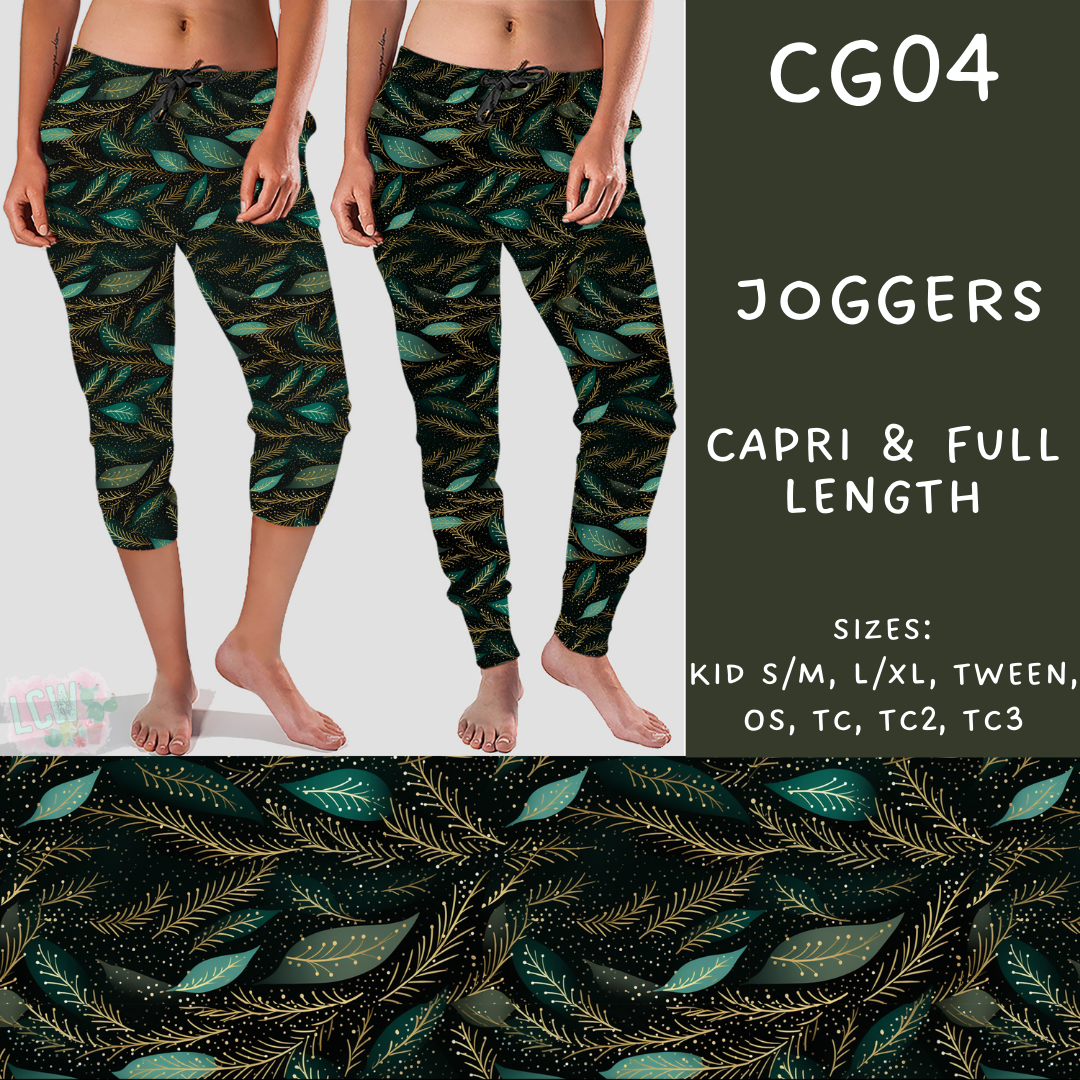 Batch #227 - Christmas Glitter - Closes 10/30 - ETA early/mid Dec - CG04 Full and Capri Length Joggers