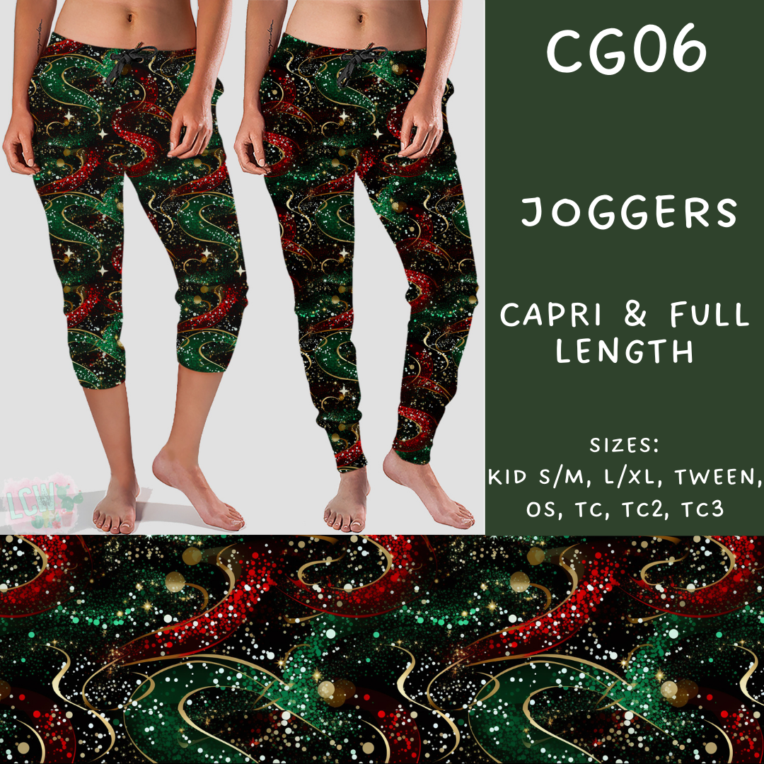 Batch #227 - Christmas Glitter - Closes 10/30 - ETA early/mid Dec - CG06 Full and Capri Length Joggers