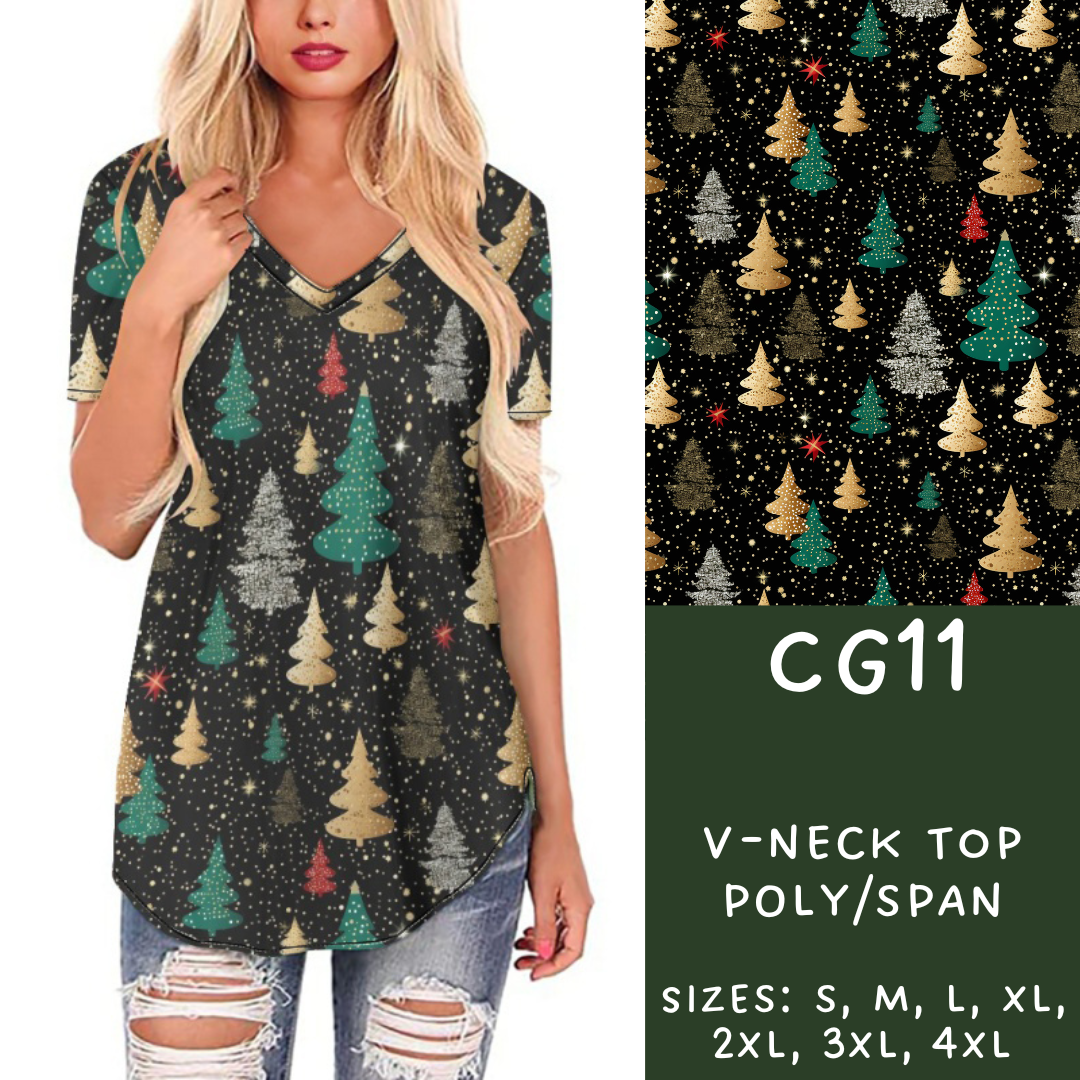 Batch #227 - Christmas Glitter - Closes 10/30 - ETA early/mid Dec - CG11 V-Neck Tee