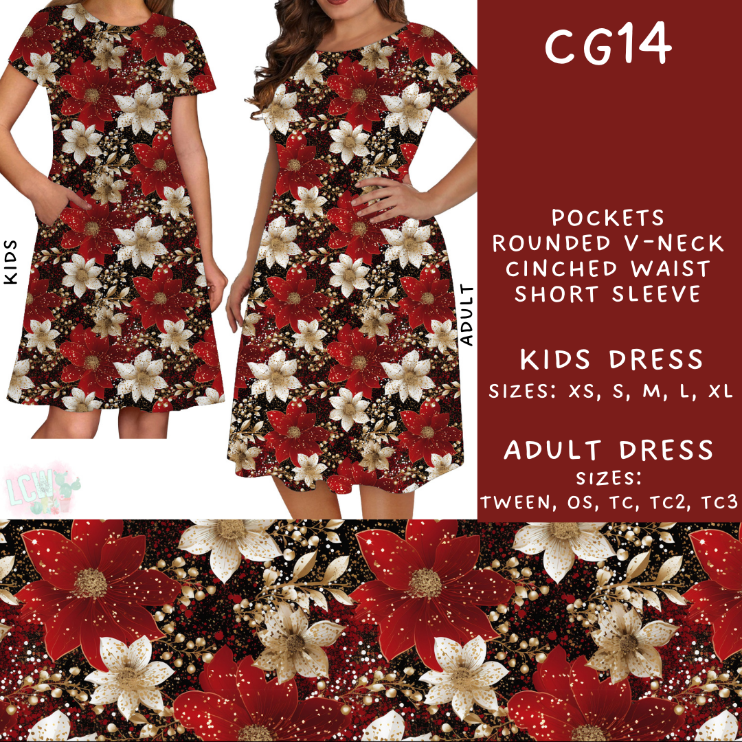 Batch #227 - Christmas Glitter - Closes 10/30 - ETA early/mid Dec - CG14 Adult & Kids Dresses