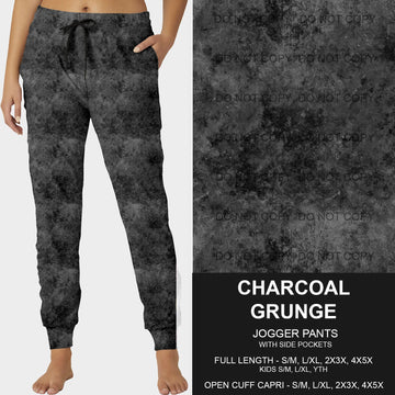 B205- Preorder Charcoal Grunge Joggers (Closes 1/12. ETA: early April)