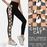 Ready to Ship - Check Cat Side Panel Pocket Leggings - OS