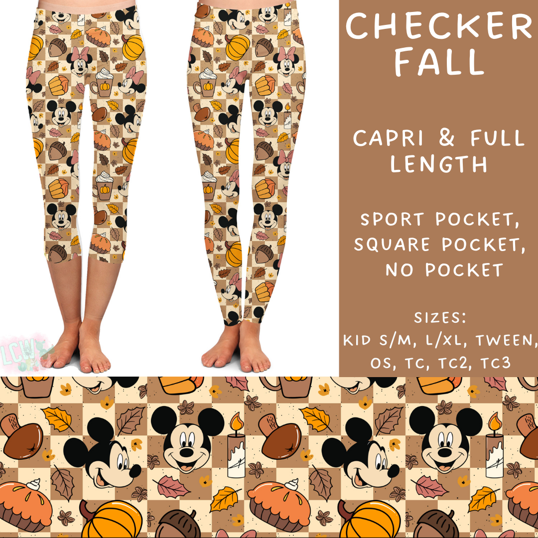 Batch #210 - Magical Fall - Closes 10/4 - ETA mid Nov - Checker Fall Full and Capri Length Leggings