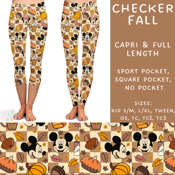 Batch #210 - Magical Fall - Closes 10/4 - ETA mid Nov - Checker Fall Full and Capri Length Leggings