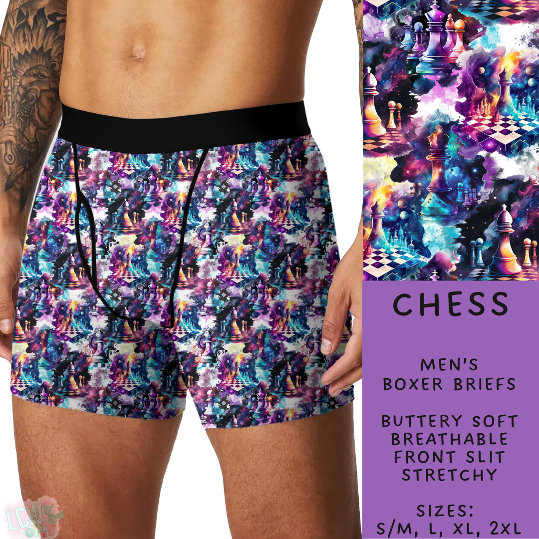 Batch #244 - Comfortable Underwear 2 - Closes 11/27 - ETA mid/late Jan - Chess Men's Boxer Briefs